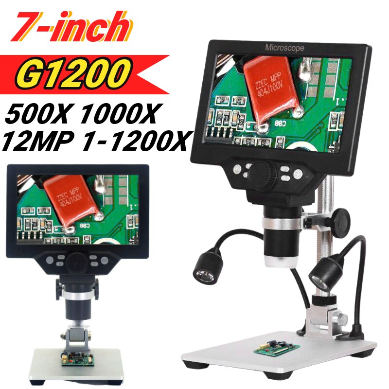 Mustool G1200 12MP 1-1200X  ̰ 7 ġ HD LCD..